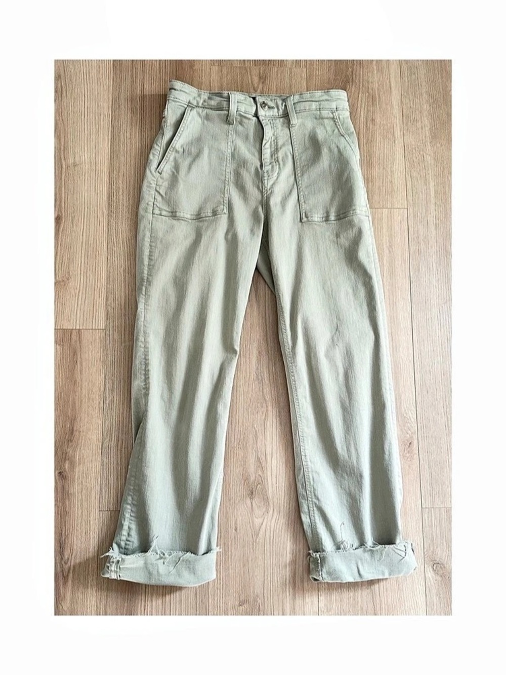 Mavi High-Rise Straight Leg Sage Green Straight Leg Pants